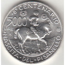 1995 -  Lire 5000 argento Italia Pisanello Fdc